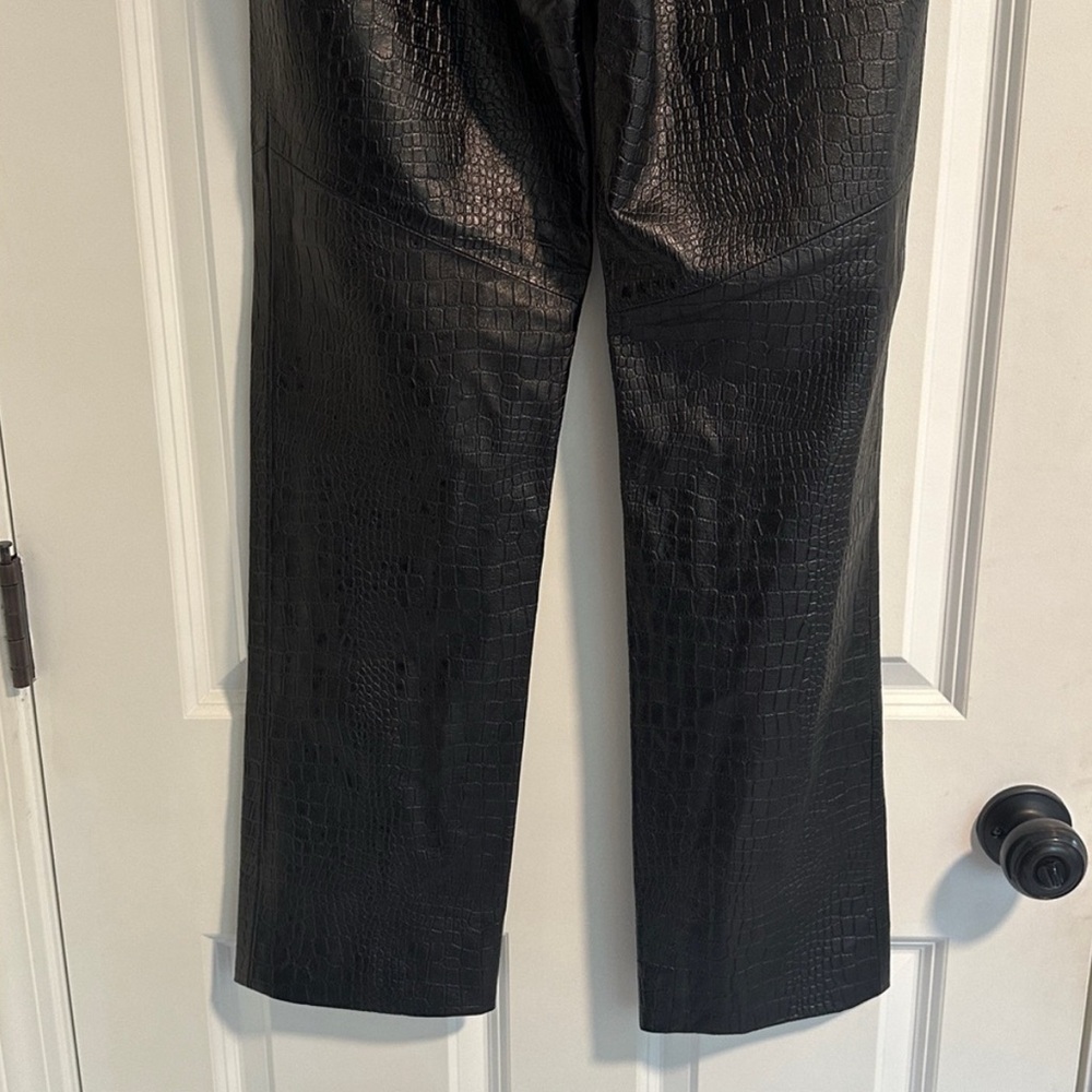 NWOT Victoire Paris Leather Snakeskin Pants size 10 - Picture 11 of 12